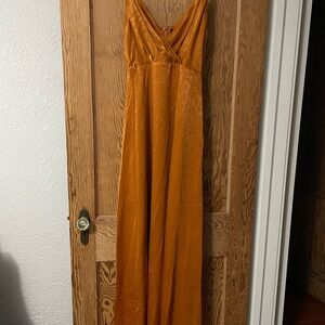 Elegant Orange Maxi Dress